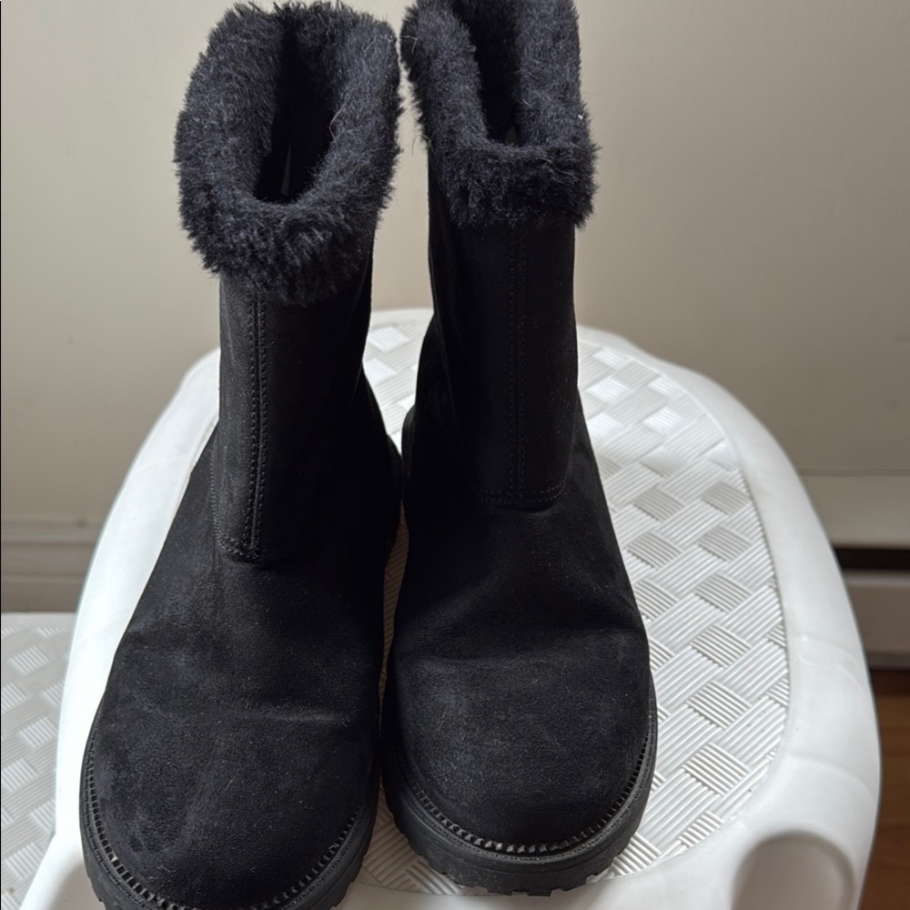 Women's Black Fur-Lined Boots